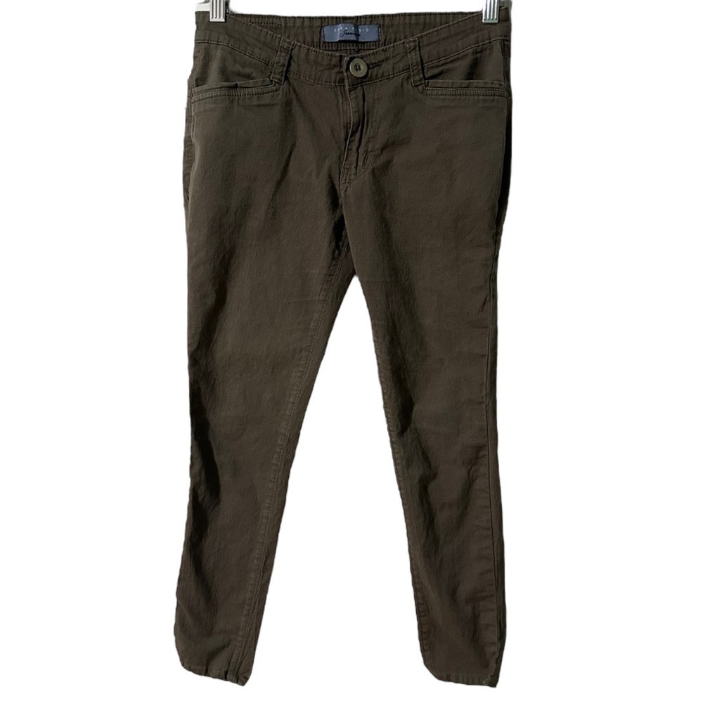 Zara basic green skinny cargo pants